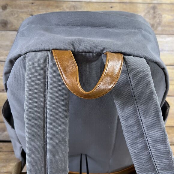 Lucky Brand Backpack Premium Laptop Canvas Unisex Backpack Color Grey - Picture 12 of 16
